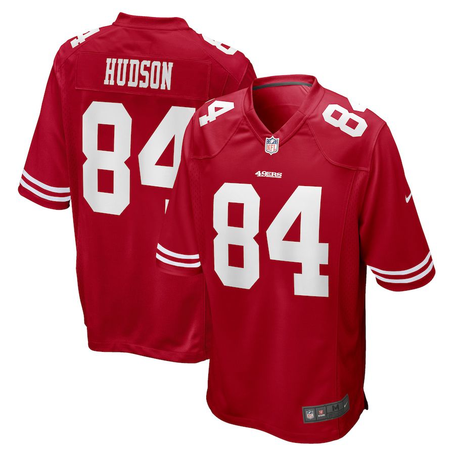 Men San Francisco 49ers #84 Tanner Hudson Nike Scarlet Game NFL Jersey->san francisco 49ers->NFL Jersey